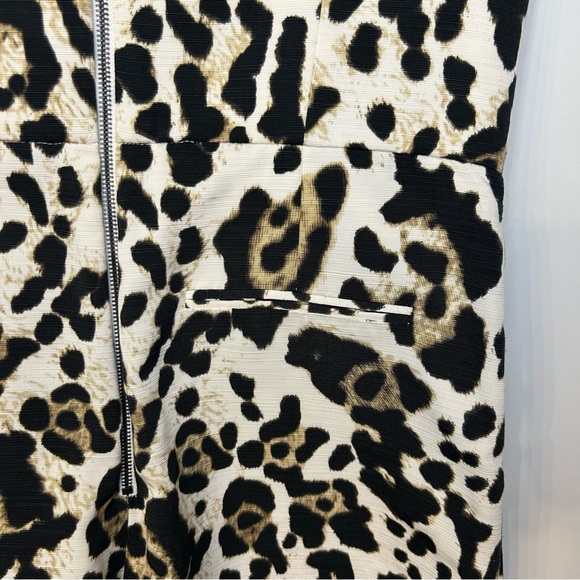 *NWT* TOPSHOP Strapless Leopard Skort Playsuit Romper, Size 12 - Picture 9 of 13